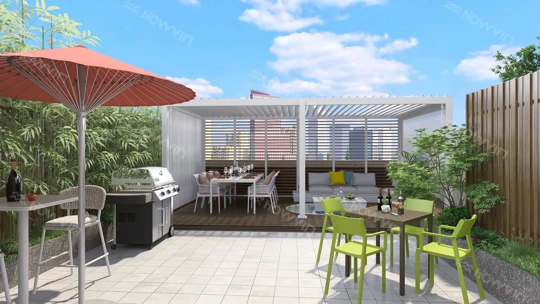 aluminum balcony pergola