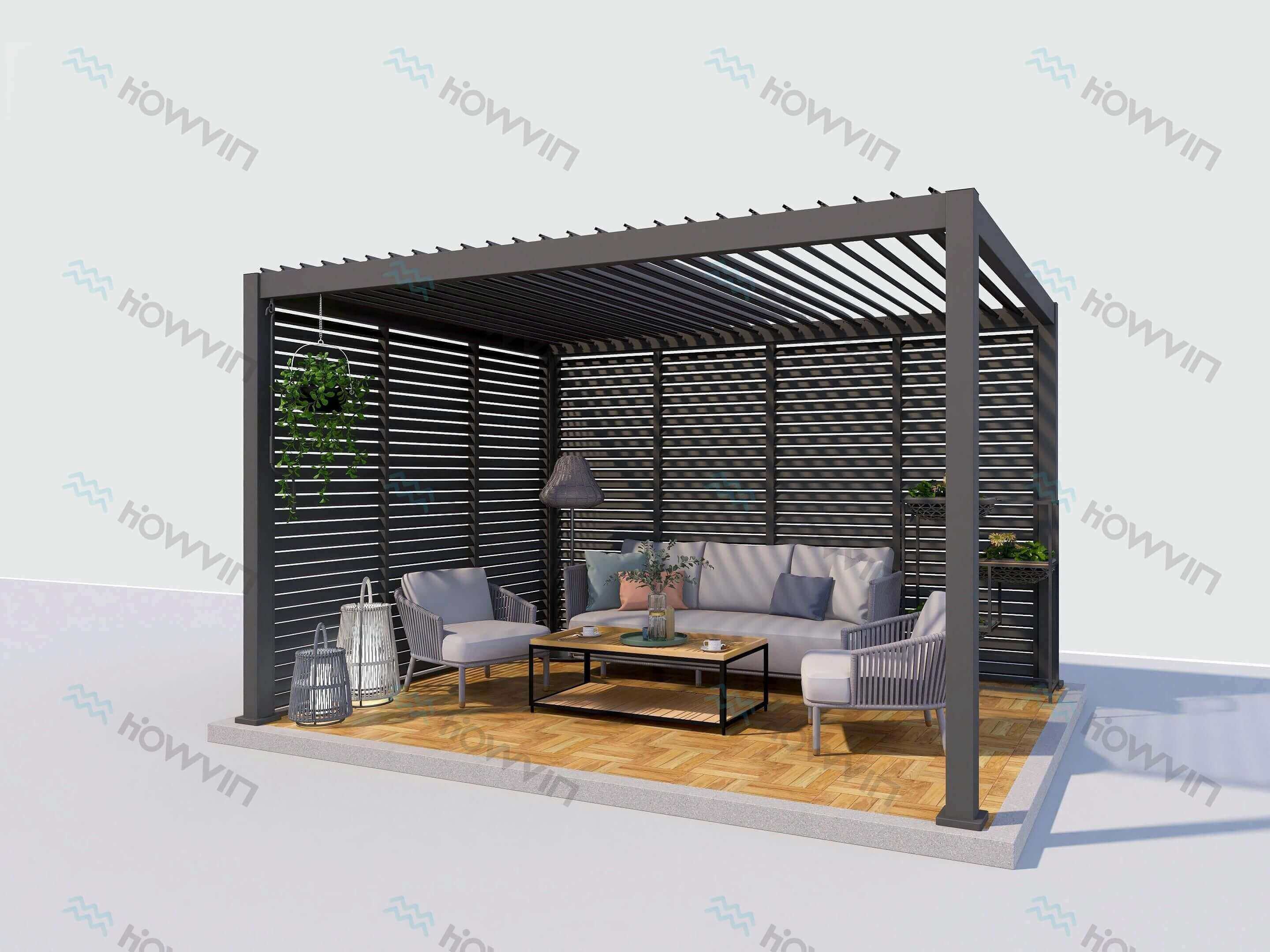 Shutter Pergola-Black