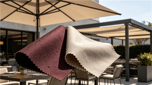 Løsning-Dyed Acryl vs Polyester Canopy: Bedste udendørs skyggestof