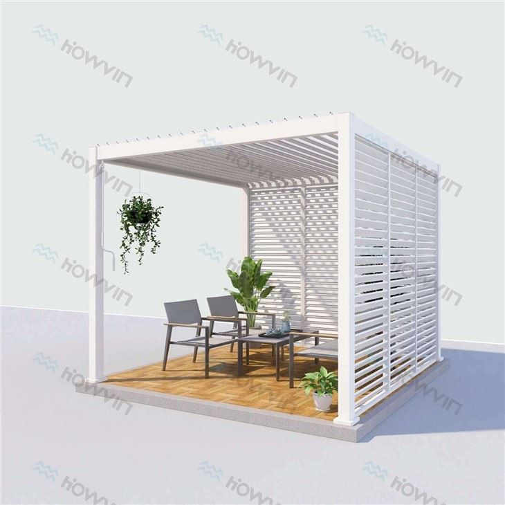 Metal Pergola With Louvered Roof