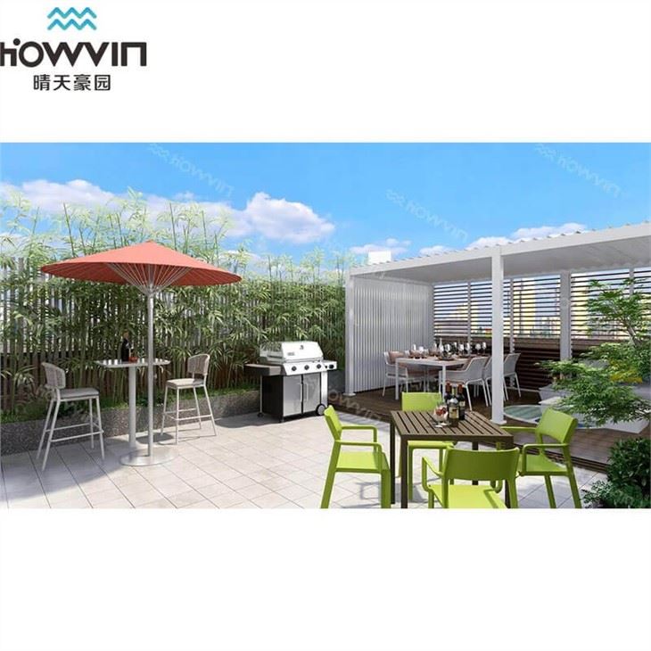 Pergola With Electric Louvers