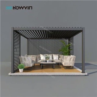 Vægmonteret aluminium pergola